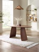 Julius Oval 4–6 Seater Dining Table – Walnut Effect image