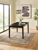 Knoxley Black Oak Rectangular 173–251cm Extending Dining Table image