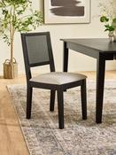 Knoxley Set of 2 Black Oak Rattan Back Dining Chairs image