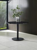 Luca Round Pedestal 4 Seater Dining Table – Black Marble Effect image