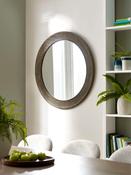 Iggy 90cm Brass-Effect Round Wall Mirror image