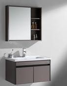 Modern Khaki Wall-Mounted Vanity – Custom Made Bathroom Vanity image