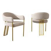 Light Luxury Fabric Armchair – Custom Made Dining Chair image