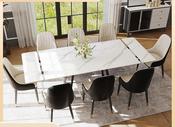 Custom Made Nordic Modern Extendable Dining Table – 4 to 8 Seater Rock Plate Rectangular Table image