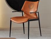 Luxury Leather Armrest Dining Chair – Nordic Modern Restaurant &amp; Café Seating – Custom Made Dining Chair