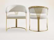 Luxury Stainless Steel Dining Chair – Modern Upholstered Restaurant &amp; Hotel Seating – Custom Made Dining Chair image