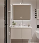 Light Luxury Cream Vanity with Smart Mirror – Custom Made Bathroom Vanity