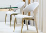 Italian Light Luxury Fabric Dining Chair – Custom Made Dining Chair image