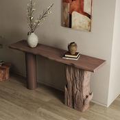 Wabi-Sabi Solid Wood Console Table – Custom Made Entryway Furniture image