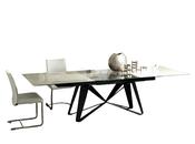 Custom Made Italian Minimalist Glass Rock Dining Table – 8 to 10 Seater Luxury Extendable Design image