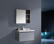 Wall-Mounted Stainless Vanity, Mirror Cabinet – Custom Made Bathroom Vanity image