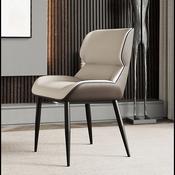 Modern Nordic Leather Dining Chair – Light Luxury Hotel &amp; Restaurant Seating – Custom Made Dining Chair image
