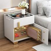 Custom Made Luxury Smart Safe Bedside Table – Solid Wood Nightstand with Hidden Storage &amp; LED Panel image
