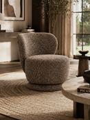 Orla Hazelnut Chenille Swivel Accent Chair image