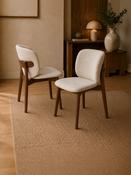 Portland Cream Chenille Dining Chairs – Set of 2 image