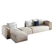Light Luxury Matte Fabric Sofa – Modern L-Shape Technical Cloth Sofa for Small &amp; Medium Apartments