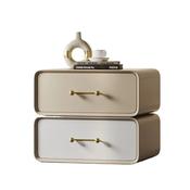 Custom Made Italian Style Rotating Bedside Table – Dual Drawer Wabi-Sabi Design image