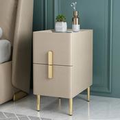 Custom Made Slim Luxury Bedside Table – Modern Narrow Nightstand with Gold Accents image
