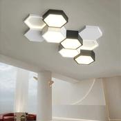 Modern Geometric LED Ceiling Light – Custom Made Flush Fixture