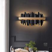 Custom LED Wall Light – Modern Black &amp; Gold Wall Lamp image