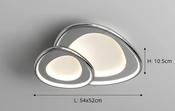 Chrome LED Ceiling Lamp – Living Room &amp; Kitchen Light Fixture – Custom Made Ceiling Light image