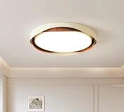 Wabi-Sabi Wood Grain Ceiling Light – Custom Made LED Fixture image