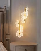 Nordic Golden Flower LED Pendant Light image