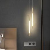 Nordic Gold Bedside Pendant Light – Modern LED Hanging Fixture for Bedroom &amp; Corridor image