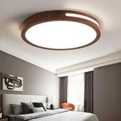 Modern Wooden LED Ceiling Light – Custom Made Flush Fixture image