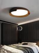 Modern Wooden LED Ceiling Light – Custom Made Flush Fixture image