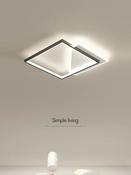 Modern Geometric LED Ceiling Light – Custom Made Flush Fixture image