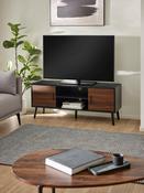 Trent Walnut and Black Large TV Stand image