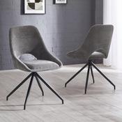 Jonah Set of 2 Chenille Upholstered Dining Chairs image