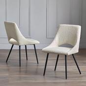 Iris Set of 2 Boucle Dining Chairs image