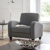 Vivo Dusk Grey Chenille Armchair - 87cm Living Room Chair image