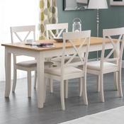 Davenport 150cm Ivory/Oak Dining Table - Kitchen Dining Table image