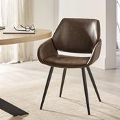 Parker Set of 2 Dining Chairs - Upholstered Seat, Powder-Coated image