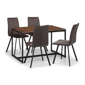 Tribeca Walnut and 4 Monroe Chairs image
