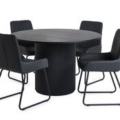 Louis 4 Seater Dining Set - Ash Veneer Table and Chairs image
