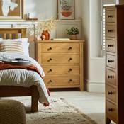 Marlborough 4 Drawer Chest of Drawers 83cm - Oak image
