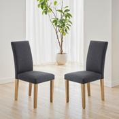 Hastings Set of 2 Dining Chairs - Slate Grey/Oak image