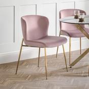 Harper Set of 2 Dining Chairs - Dusky Pink image