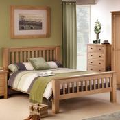 Amsterdam High Footend Solid Oak Light Oak Bed Frame image