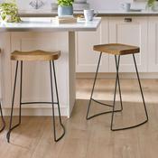 Travis oak Bar Stool - Kitchen Counter Seating image