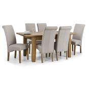 Astoria Extending Dining Table and 6 Rio Fabric Chairs image