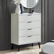 Alba 4 Drawer Wide Chest of Drawers 78cm - Silk Grey image
