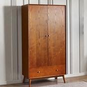 Lowry 2 Door 1 Drawer Wardrobe 97cm - Ash image