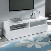 Manhattan 130cm White TV Unit - Fits up to 65 inch TV image