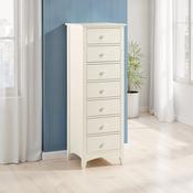 Cameo 7 Drawer Narrow Chest of Drawers 47cm - Stone White image