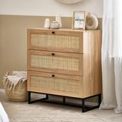 Padstow 3 Drawer Chest of Drawers 80cm - Oak image